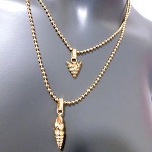 Gold-plated Bead Chain Pendants (NWOT)